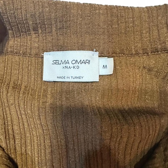 NA-KD Brown Midi Button up dress - Picture 4 of 4